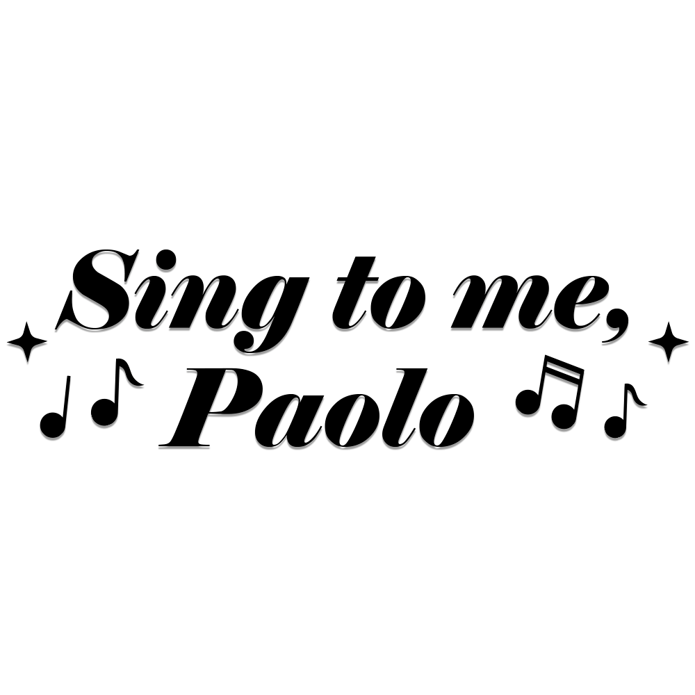 SING TO ME, PAOLO VINYL DECAL