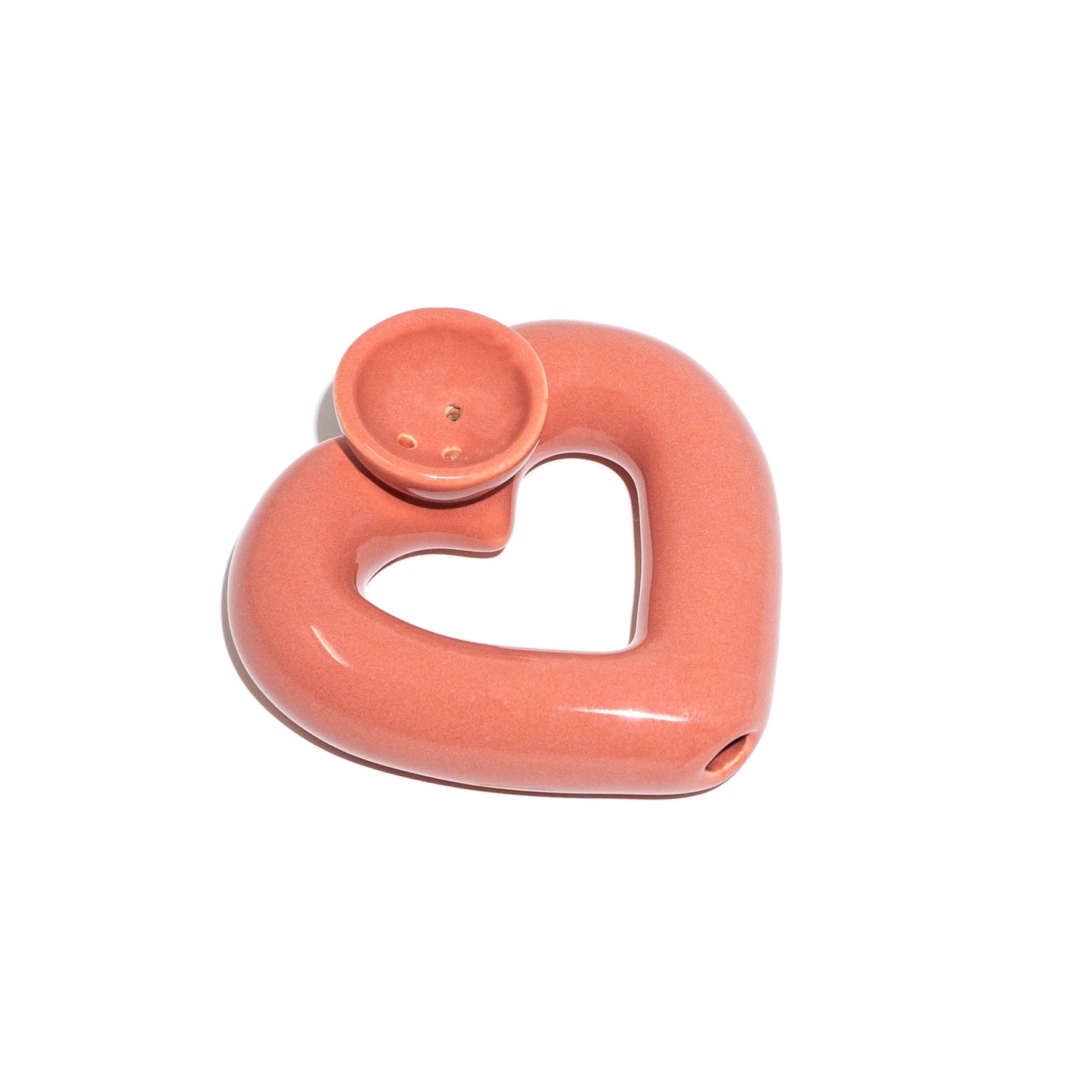 DUSTY PINK BURNING UP 4 UR LOVE HEART TOBACCO PIPE