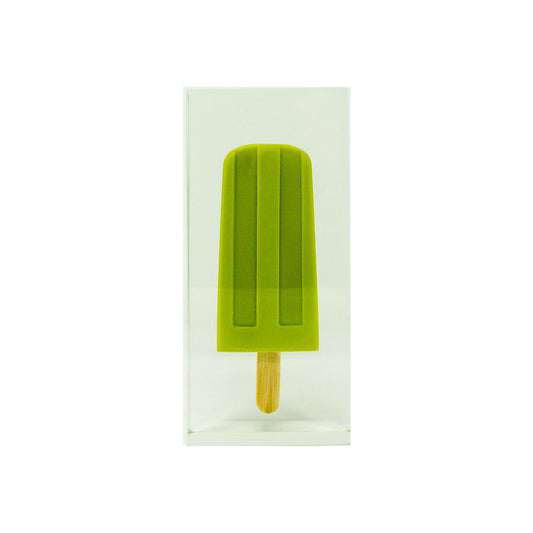 PISTACHIO GREEN FLOATING POPSICLE RESIN SCULPTURE