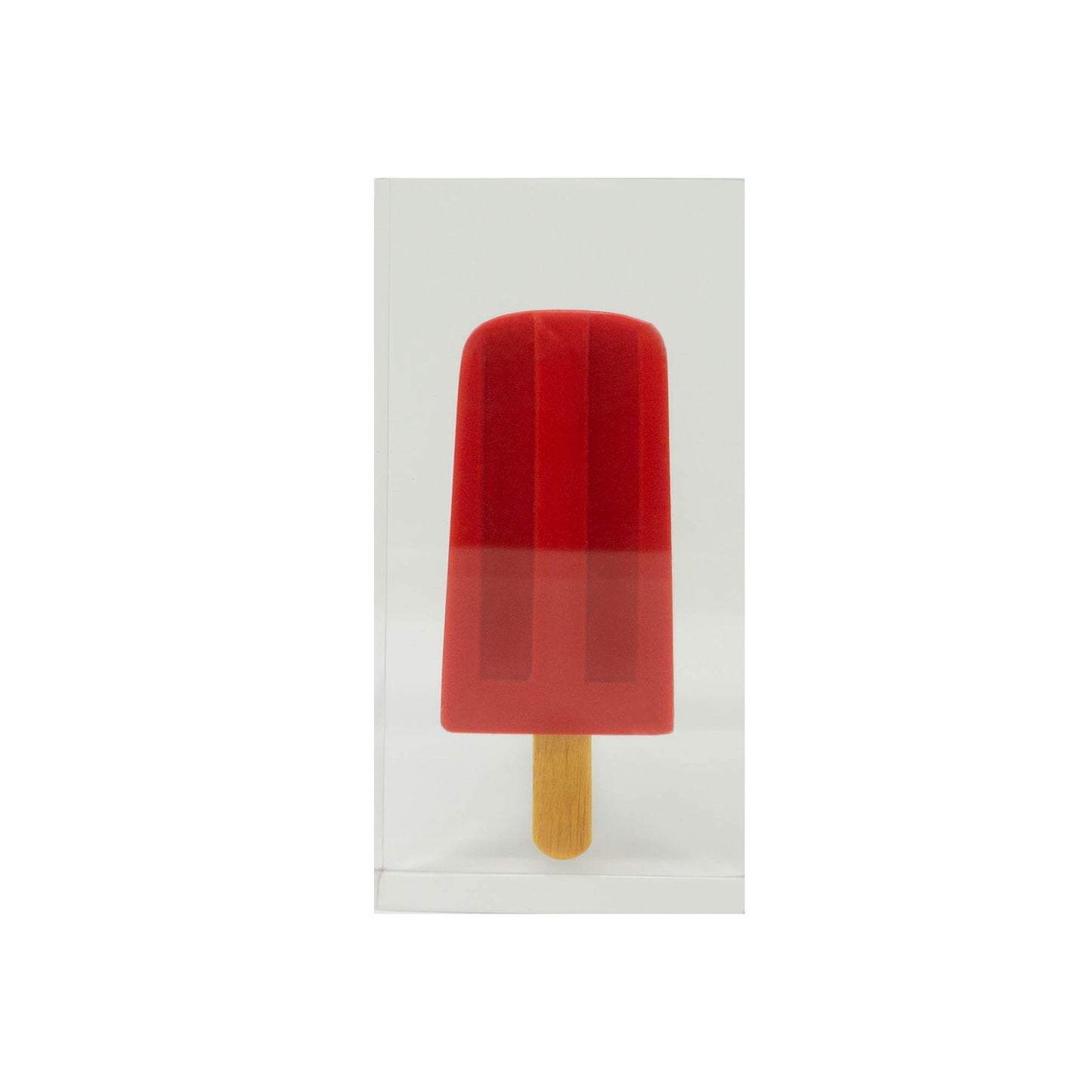 CHERRY BOMB RED FLOATING POPSICLE RESIN SCULPTURE