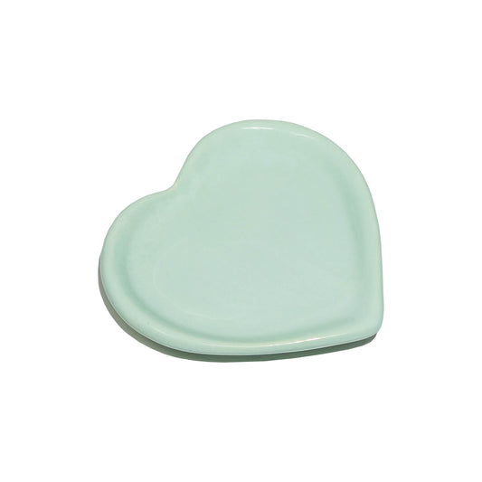 Soft Mint Green Heart Trinket Dish / Ashtray